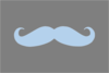 Blue Mustache  Clip Art