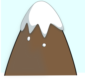 Brown Mountain With Sky And Clouds Clip Art
