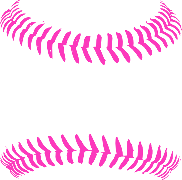 Download Bright Pink Baseball Stitching Clip Art at Clker.com ...
