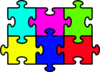 Puzzle Six Pieces Clip Art