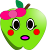 Shy Little Apple Clip Art