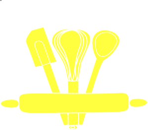 Yellow Bakery Utensils Clip Art