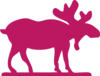 Pink Moose3 Clip Art