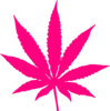 Neon Pink Leaf Dude Clip Art