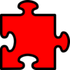 Red Puzzle Piece Clip Art