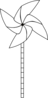 Black&white Pinwheel Clip Art