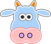 Cow Head Soft 2 Clip Art