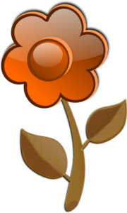 Red Orange Flower Clip Art