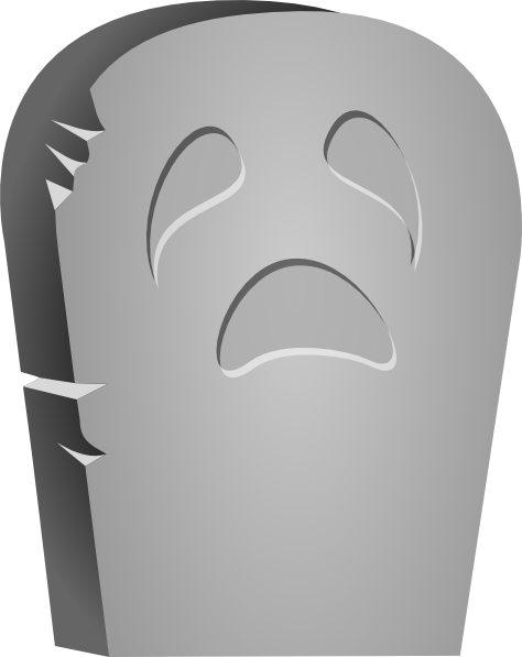 Rounded Tombstone With Sad Face Clip Art at Clker.com - vector clip art