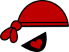 Red Pirate Hat And Heart Eyepatch Clip Art