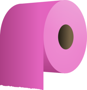Pink Toilet Paper Clip Art