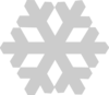 Snowflake Grey Clip Art