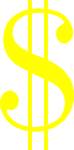 Yellow Dollar Sign Clip Art at Clker.com - vector clip art online, royalty free & public domain