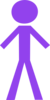 Stick Figure Purple Clip Art