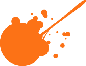 Orange Paint Splatter Clip Art
