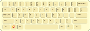 Qwerty Keyboard (path) Clip Art