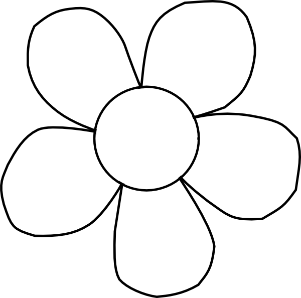 Black And White Daisy Clip Art at Clker.com - vector clip art online