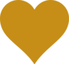 Solid Gold Heart Clip Art