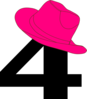 #4 Pink Cowgirl Hat Clip Art