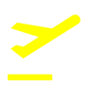 Departure Sign - Yellow Clip Art