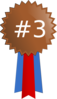 Bronze Medal Numbered Clip Art