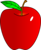 Shaded Red Apple Clip Art