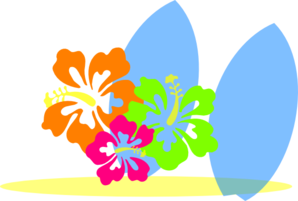 Hibiscus Surf Clip Art