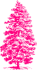 Pink Tree Snow Clip Art