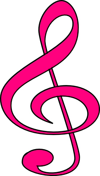 Pink Treble Cleff Clip Art at Clker.com - vector clip art online