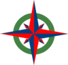Compass Rose Red-blue-green Clip Art