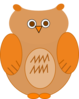 Orange And Brown Owl Clip Art