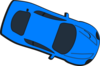 Blue Car - Top View - 340 Clip Art