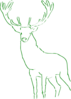Green Deer Clip Art