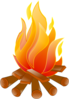 Campfire No Shadow Clip Art