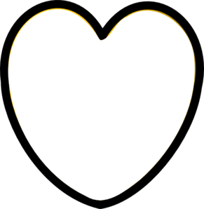 Heart Black And White Clip Art