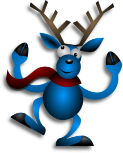 Blue Reindeer Clip Art