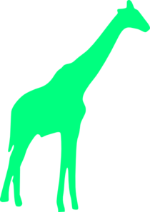 Green Giraffe Clip Art