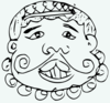 Cartoon Mustache Face Clip Art