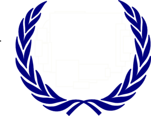 Blue Laurel Wreaths Clip Art