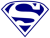Wildcats Superman Logo(navy Only) Clip Art
