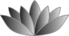 Gray Lotus Flower Clip Art