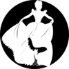 White Princess Silhouette In Black Background Clip Art