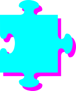 Turquoise Pink Puzzle Clip Art