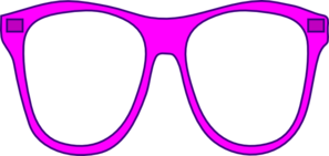 Pink Eyeglasses, Frame Front Clip Art