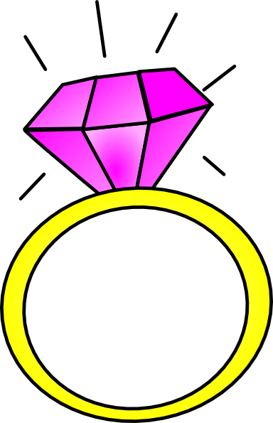 Pink Diamond Ring Clip Art at Clker.com - vector clip art online, royalty free & public domain