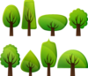 Simple Trees Clip Art
