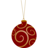 Red Metallic Ornament Clip Art