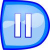 Blue Pause Button Clip Art