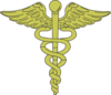 Gold Caduceus Clip Art