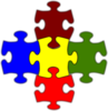 Jigsaw White Puzzle Piece Large Clip Art